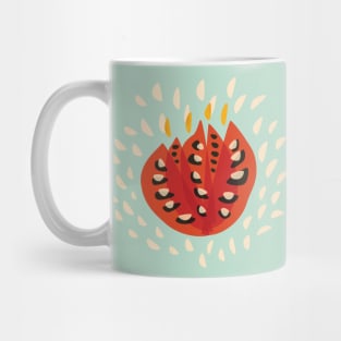 Red Abstract Tulip Mug